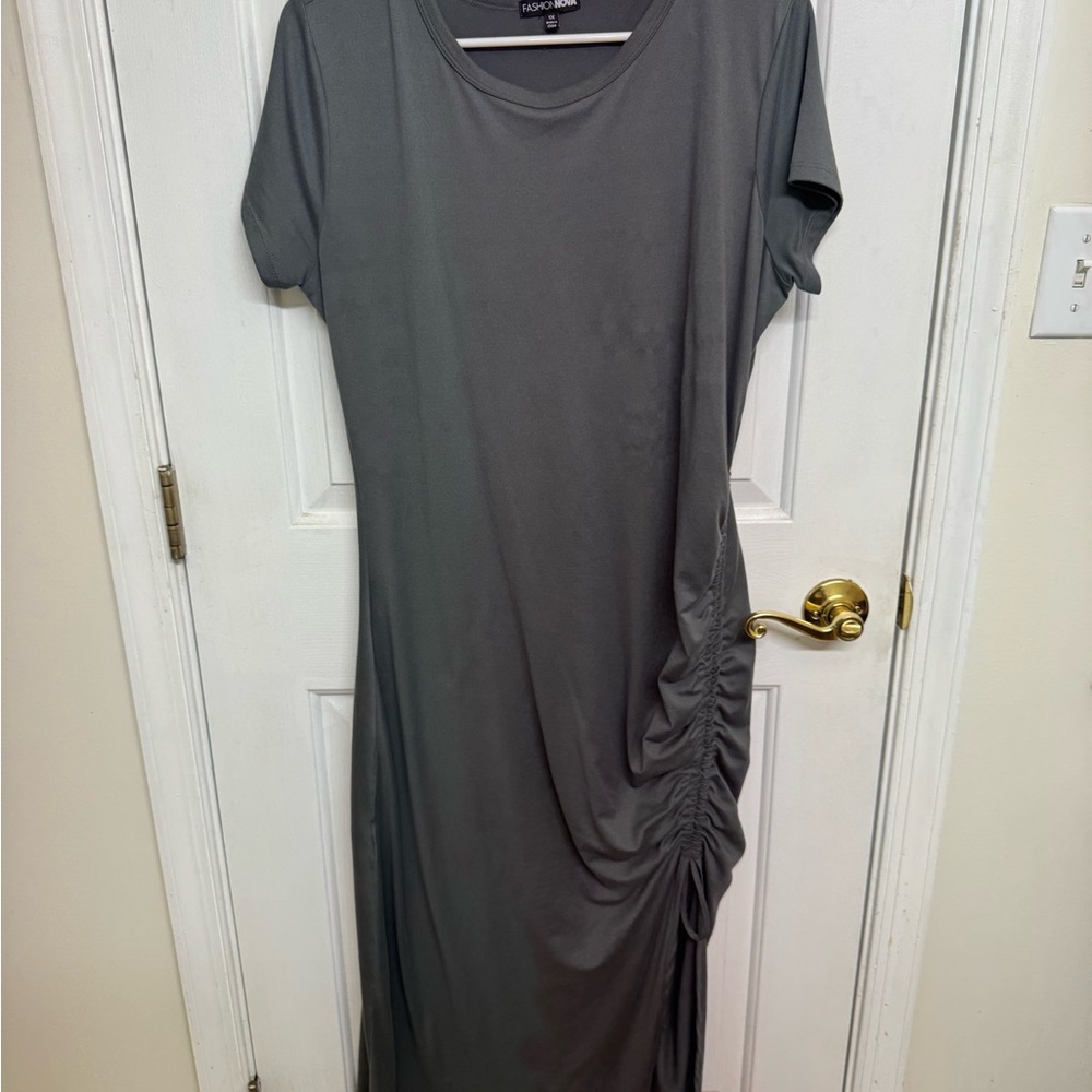 Fashion Nova Charcoal Midi Dress